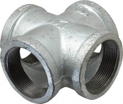 B&K Mueller - Class 150, 2" Galvanized Pipe Cross - Threaded, Malleable Iron - Eagle Tool & Supply
