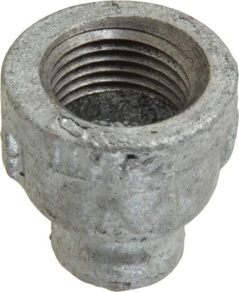 B&K Mueller - Class 150, 1/2 x 1/8" Galvanized Pipe Reducing Coupling - Threaded, Malleable Iron - Eagle Tool & Supply