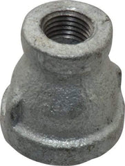 B&K Mueller - Class 150, 1/2 x 1/4" Galvanized Pipe Reducing Coupling - Threaded, Malleable Iron - Eagle Tool & Supply