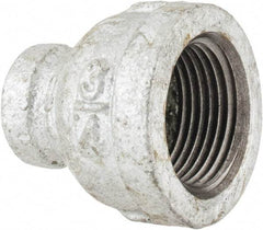 B&K Mueller - Class 150, 3/4 x 1/4" Galvanized Pipe Reducing Coupling - Threaded, Malleable Iron - Eagle Tool & Supply