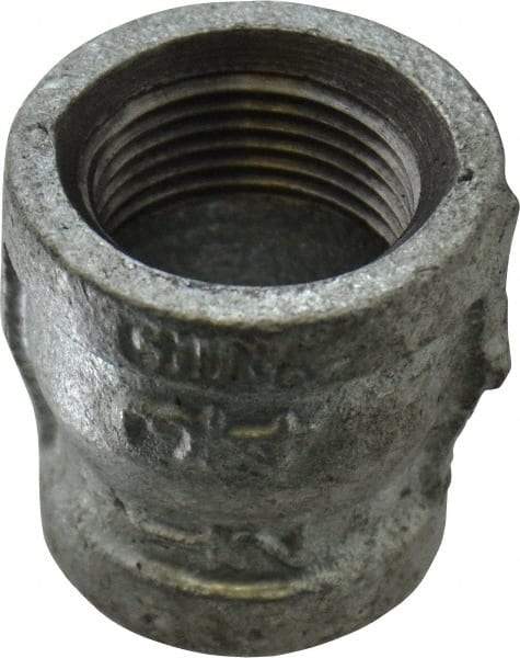 B&K Mueller - Class 150, 3/4 x 1/2" Galvanized Pipe Reducing Coupling - Threaded, Malleable Iron - Eagle Tool & Supply