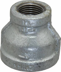 B&K Mueller - Class 150, 1 x 1/2" Galvanized Pipe Reducing Coupling - Threaded, Malleable Iron - Eagle Tool & Supply