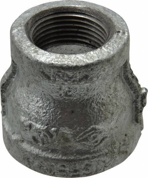 B&K Mueller - Class 150, 1 x 3/4" Galvanized Pipe Reducing Coupling - Threaded, Malleable Iron - Eagle Tool & Supply