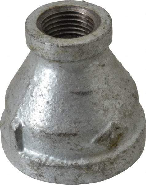 B&K Mueller - Class 150, 1-1/4 x 1/2" Galvanized Pipe Reducing Coupling - Threaded, Malleable Iron - Eagle Tool & Supply