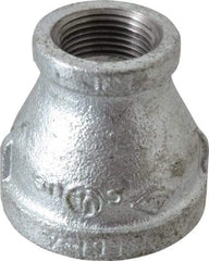 B&K Mueller - Class 150, 1-1/4 x 3/4" Galvanized Pipe Reducing Coupling - Threaded, Malleable Iron - Eagle Tool & Supply