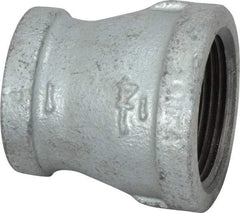 B&K Mueller - Class 150, 1-1/4 x 1" Galvanized Pipe Reducing Coupling - Threaded, Malleable Iron - Eagle Tool & Supply