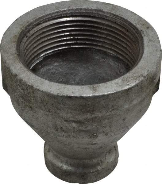 B&K Mueller - Class 150, 1-1/2 x 1/2" Galvanized Pipe Reducing Coupling - Threaded, Malleable Iron - Eagle Tool & Supply