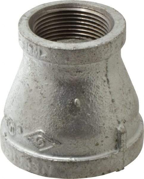 B&K Mueller - Class 150, 2 x 1-1/4" Galvanized Pipe Reducing Coupling - Threaded, Malleable Iron - Eagle Tool & Supply