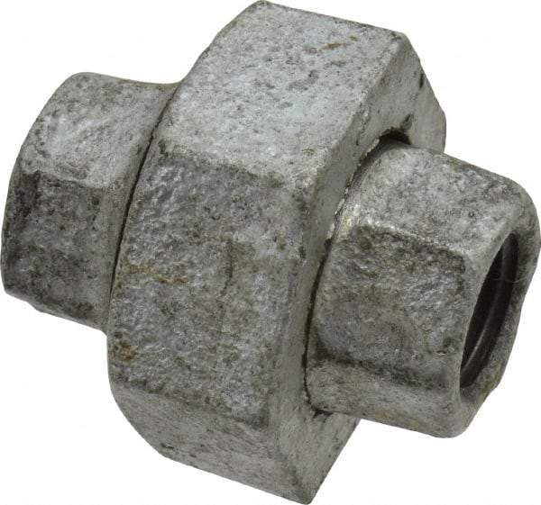 B&K Mueller - Class 150, 1/4" Galvanized Pipe Union - Threaded, Malleable Iron - Eagle Tool & Supply
