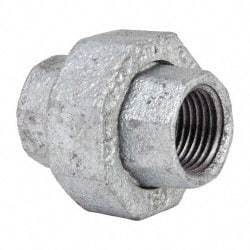 Value Collection - Class 150, 1/2" Galvanized Pipe Union - Threaded, Malleable Iron - Eagle Tool & Supply
