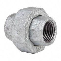 Value Collection - Class 150, 1/2" Galvanized Pipe Union - Threaded, Malleable Iron - Eagle Tool & Supply