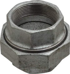 Value Collection - Class 150, 2" Galvanized Pipe Union - Threaded, Malleable Iron - Eagle Tool & Supply