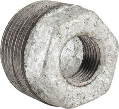 B&K Mueller - Class 150, 1 x 3/8" Galvanized Pipe Hex Bushing - Threaded, Malleable Iron - Eagle Tool & Supply