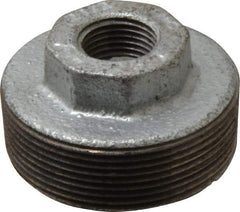 B&K Mueller - Class 150, 2 x 1/2" Galvanized Pipe Hex Bushing - Threaded, Malleable Iron - Eagle Tool & Supply