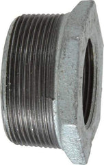 B&K Mueller - Class 150, 2 x 1-1/4" Galvanized Pipe Hex Bushing - Threaded, Malleable Iron - Eagle Tool & Supply