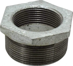 B&K Mueller - Class 150, 2 x 1-1/2" Galvanized Pipe Hex Bushing - Threaded, Malleable Iron - Eagle Tool & Supply