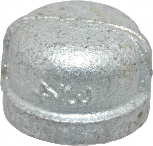 B&K Mueller - Class 150, 3/4" Galvanized Pipe End Cap - Threaded, Malleable Iron - Eagle Tool & Supply