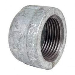 B&K Mueller - Class 150, 1" Galvanized Pipe End Cap - Threaded, Malleable Iron - Eagle Tool & Supply