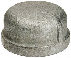 B&K Mueller - Class 150, 1-1/2" Galvanized Pipe End Cap - Threaded, Malleable Iron - Eagle Tool & Supply