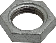 B&K Mueller - Class 150, 1/2" Galvanized Pipe Hex Locknut - Threaded, Malleable Iron - Eagle Tool & Supply
