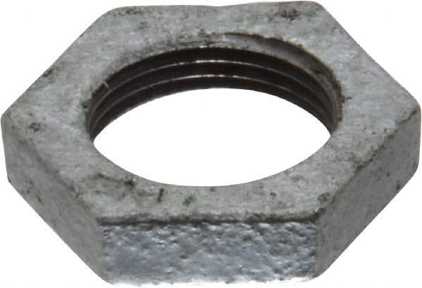 B&K Mueller - Class 150, 3/4" Galvanized Pipe Hex Locknut - Threaded, Malleable Iron - Eagle Tool & Supply