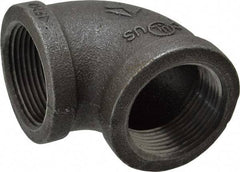 Value Collection - Size 1-1/4", Class 150, Malleable Iron Black Pipe 90° Elbow - 150 psi, Threaded End Connection - Eagle Tool & Supply