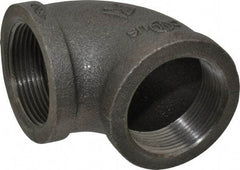 Value Collection - Size 1-1/2", Class 150, Malleable Iron Black Pipe 90° Elbow - 150 psi, Threaded End Connection - Eagle Tool & Supply