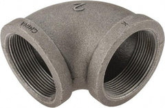 Value Collection - Size 2", Class 150, Malleable Iron Black Pipe 90° Elbow - 150 psi, Threaded End Connection - Eagle Tool & Supply