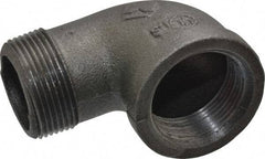 Value Collection - Size 1-1/4", Class 150, Malleable Iron Black Pipe 90° Street Elbow - 150 psi, Threaded End Connection - Eagle Tool & Supply