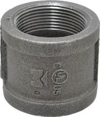 B&K Mueller - Size 1-1/2", Class 150, Malleable Iron Black Pipe Coupling - 150 psi, Threaded End Connection - Eagle Tool & Supply