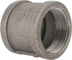 Value Collection - Size 2", Class 150, Malleable Iron Black Pipe Coupling - 150 psi, Threaded End Connection - Eagle Tool & Supply