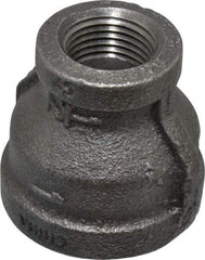 B&K Mueller - Size 1 x 1/2", Class 150, Malleable Iron Black Pipe Reducing Coupling - 150 psi, Threaded End Connection - Eagle Tool & Supply