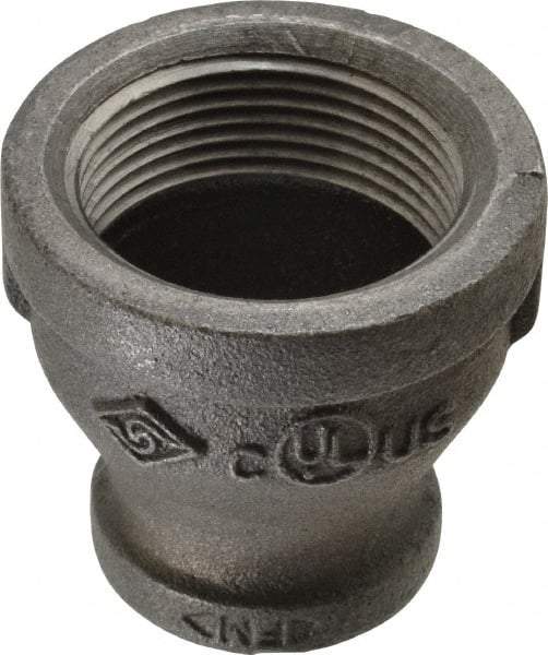 B&K Mueller - Size 1-1/4 x 3/4", Class 150, Malleable Iron Black Pipe Reducing Coupling - 150 psi, Threaded End Connection - Eagle Tool & Supply