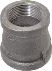 B&K Mueller - Size 1-1/2 x 1-1/4", Class 150, Malleable Iron Black Pipe Reducing Coupling - 150 psi, Threaded End Connection - Eagle Tool & Supply