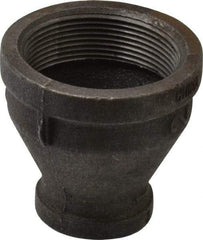B&K Mueller - Size 2 x 1", Class 150, Malleable Iron Black Pipe Reducing Coupling - 150 psi, Threaded End Connection - Eagle Tool & Supply
