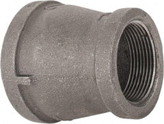 B&K Mueller - Size 2 x 1-1/2", Class 150, Malleable Iron Black Pipe Reducing Coupling - 150 psi, Threaded End Connection - Eagle Tool & Supply