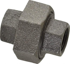 Value Collection - Size 3/8", Class 150, Malleable Iron Black Pipe Union - 150 psi, Threaded End Connection - Eagle Tool & Supply