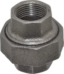 Value Collection - Size 3/4", Class 150, Malleable Iron Black Pipe Union - 150 psi, Threaded End Connection - Eagle Tool & Supply