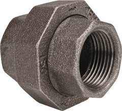 Value Collection - Size 1", Class 150, Malleable Iron Black Pipe Union - 150 psi, Threaded End Connection - Eagle Tool & Supply