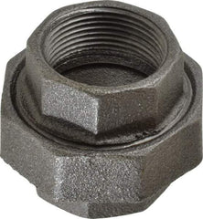 Value Collection - Size 1-1/4", Class 150, Malleable Iron Black Pipe Union - 150 psi, Threaded End Connection - Eagle Tool & Supply