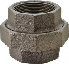 Value Collection - Size 2", Class 150, Malleable Iron Black Pipe Union - 150 psi, Threaded End Connection - Eagle Tool & Supply