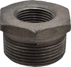 B&K Mueller - Size 1-1/4 x 3/4", Class 150, Malleable Iron Black Pipe Hex Bushing - 150 psi, Threaded End Connection - Eagle Tool & Supply