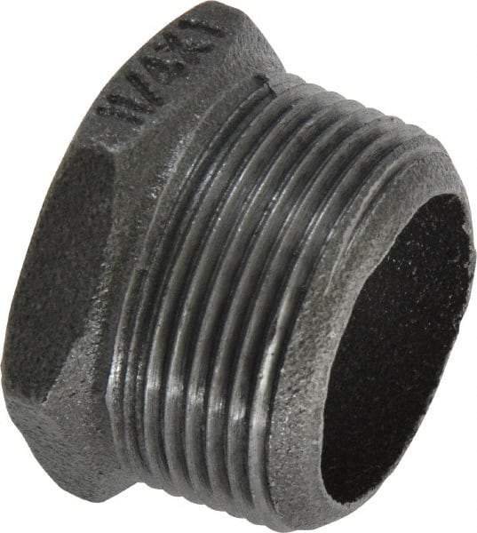 B&K Mueller - Size 1-1/4 x 1", Class 150, Malleable Iron Black Pipe Hex Bushing - 150 psi, Threaded End Connection - Eagle Tool & Supply