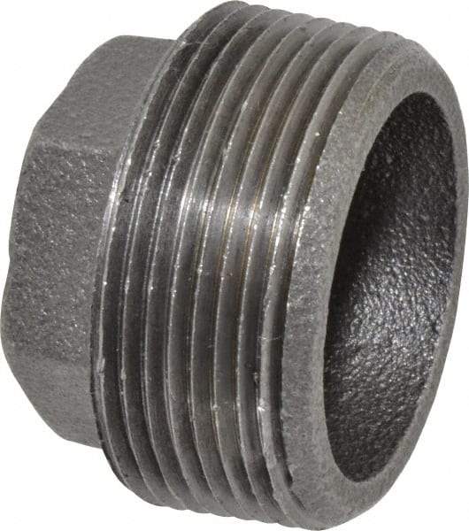 B&K Mueller - Size 1-1/2 x 1/2", Class 150, Malleable Iron Black Pipe Hex Bushing - 150 psi, Threaded End Connection - Eagle Tool & Supply