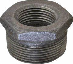 B&K Mueller - Size 1-1/2 x 1", Class 150, Malleable Iron Black Pipe Hex Bushing - 150 psi, Threaded End Connection - Eagle Tool & Supply