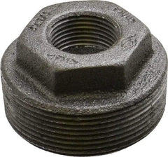 B&K Mueller - Size 2 x 3/4", Class 150, Malleable Iron Black Pipe Hex Bushing - 150 psi, Threaded End Connection - Eagle Tool & Supply