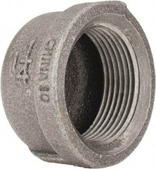 B&K Mueller - Size 1-1/4", Class 150, Malleable Iron Black Pipe End Cap - 150 psi, Threaded End Connection - Eagle Tool & Supply