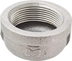 B&K Mueller - Size 1-1/2", Class 150, Malleable Iron Black Pipe End Cap - 150 psi, Threaded End Connection - Eagle Tool & Supply