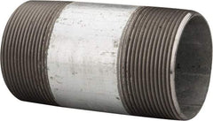 B&K Mueller - Schedule 40, 3 x 6" Galvanized Pipe Nipple - Threaded Steel - Eagle Tool & Supply