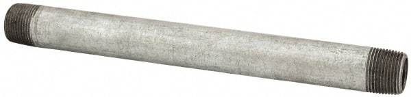B&K Mueller - Schedule 40, 3/4 x 10" Galvanized Pipe Nipple - Threaded Steel - Eagle Tool & Supply